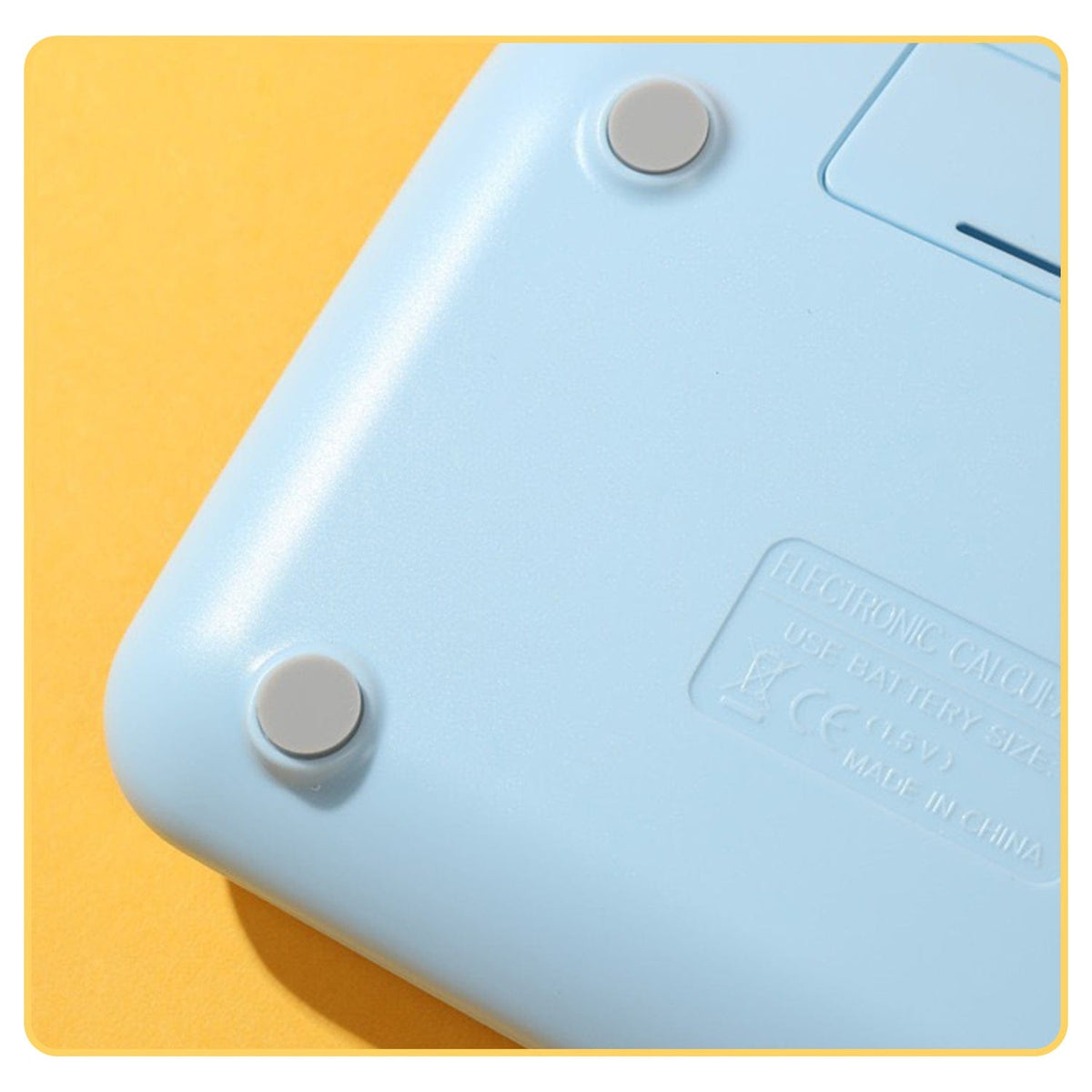 SaharaCase Blue KB50 calculator underside with anti-slip feet