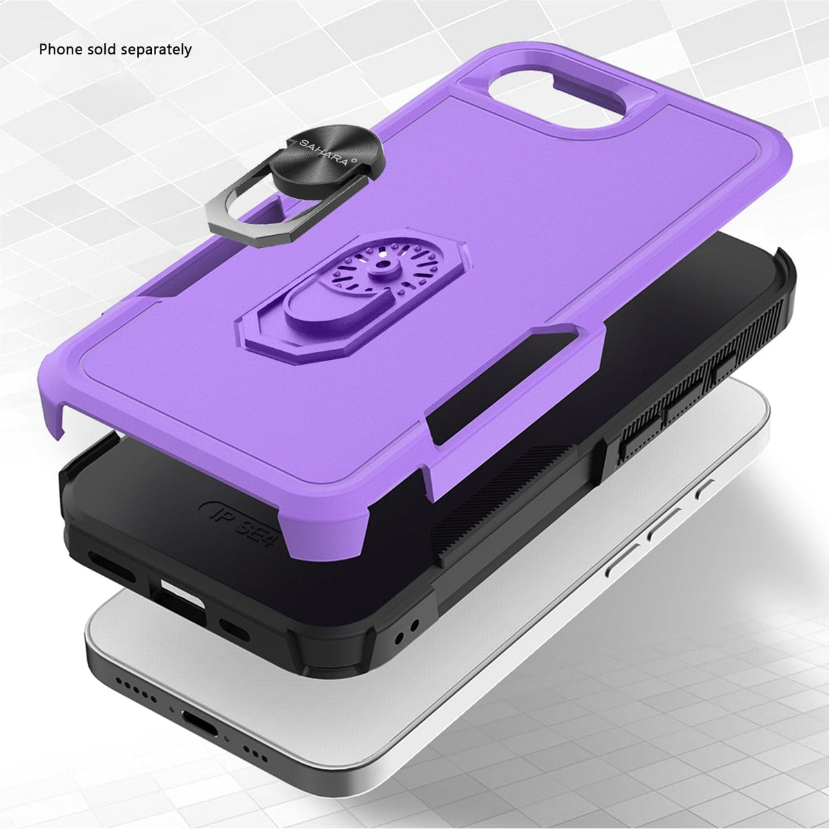 SaharaCase Raider Heavy-Duty Kickstand Case for iPhone 17e & iPhone 16e — case exterior and design details