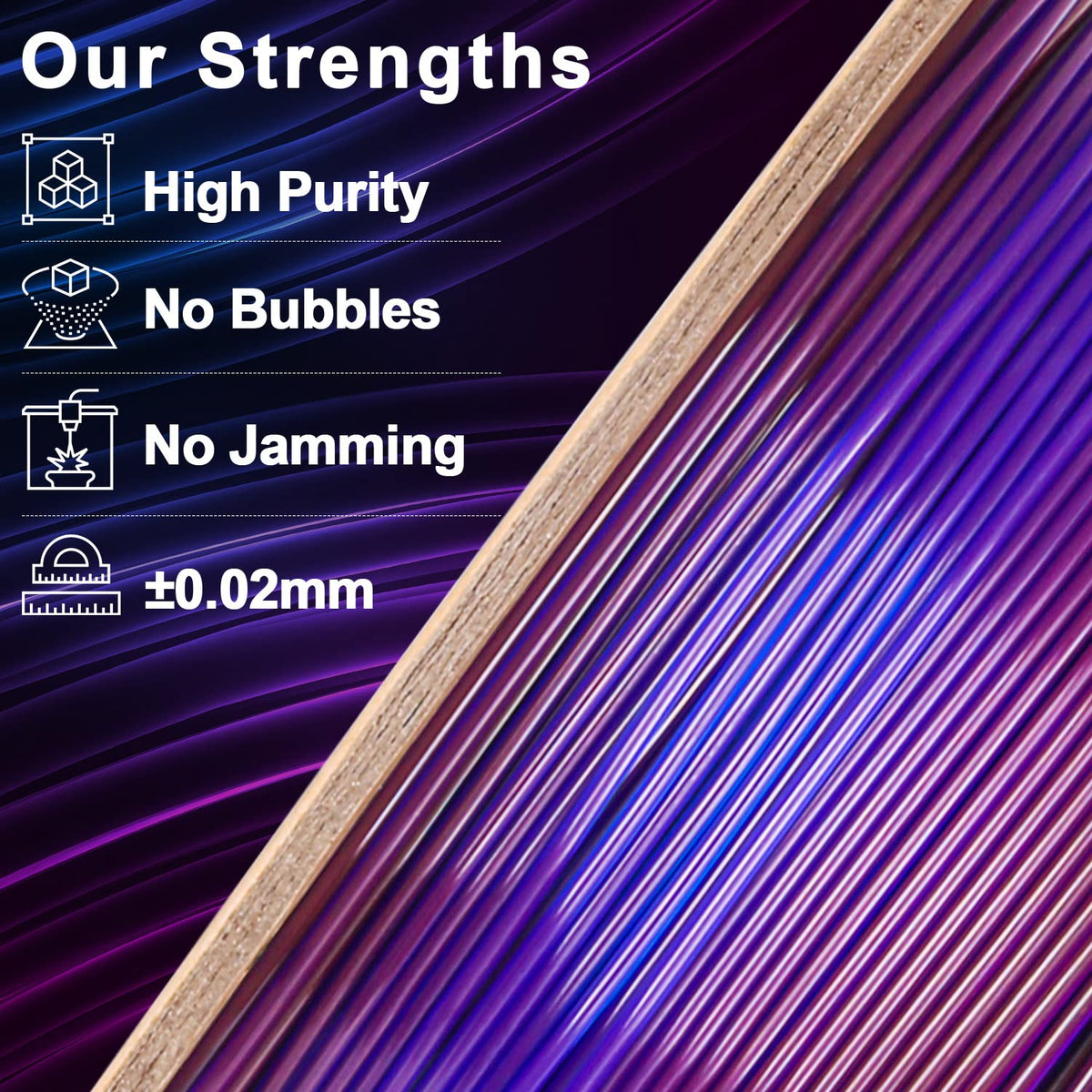 Amolen PLA Crystal-Transparent Gradient Variety Pack (4x200g)