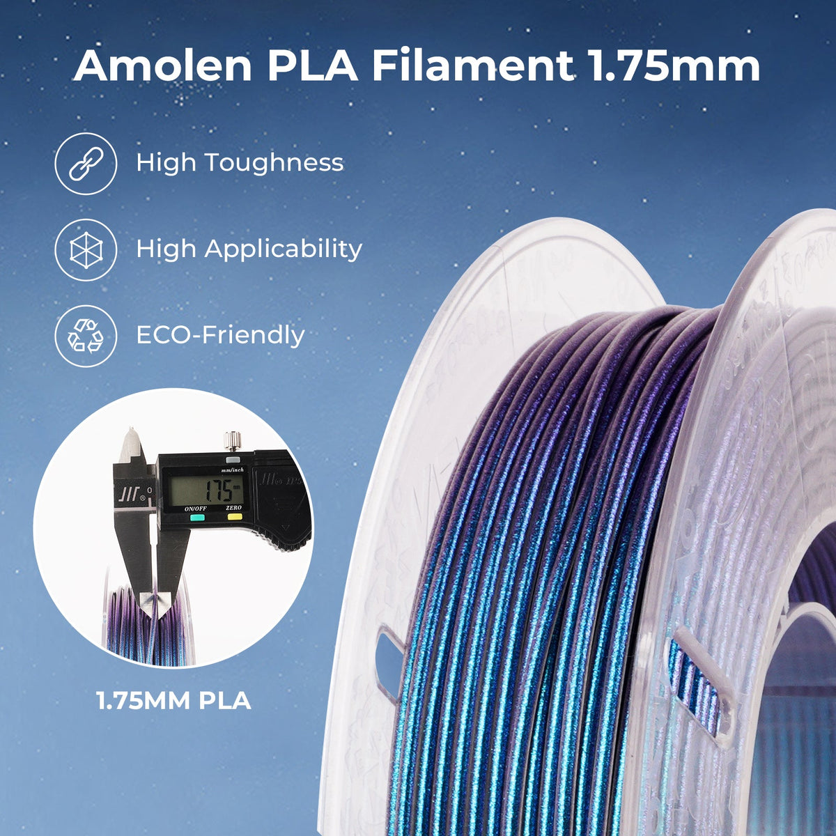 Amolen PLA Galaxy / Sparkle & Shiny Variety Pack (4x200g)