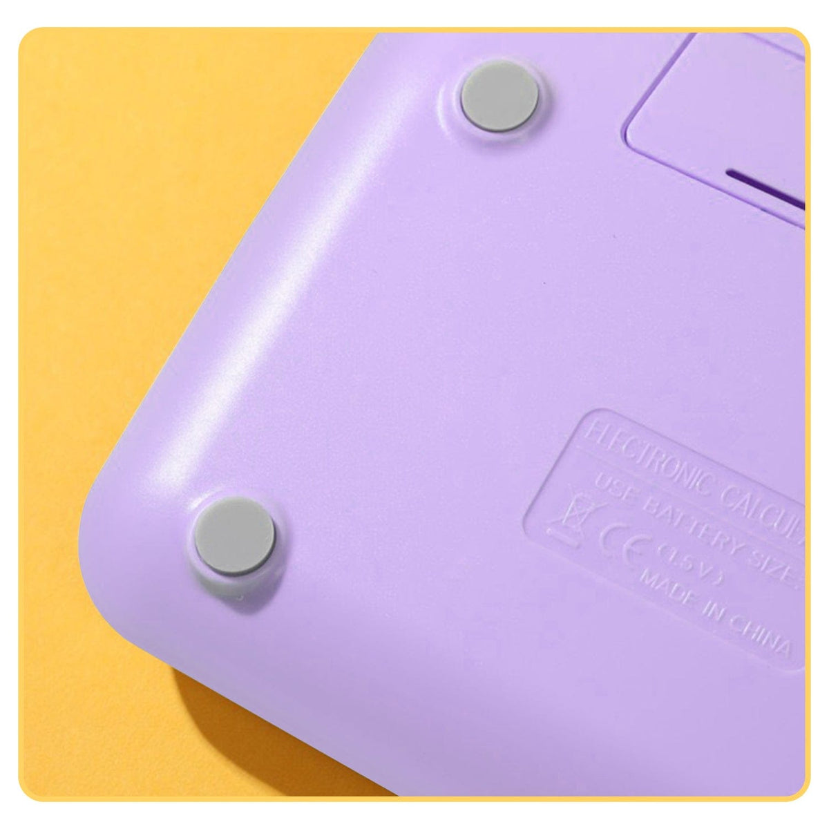 SaharaCase Purple KB51 calculator underside with anti-slip feet
