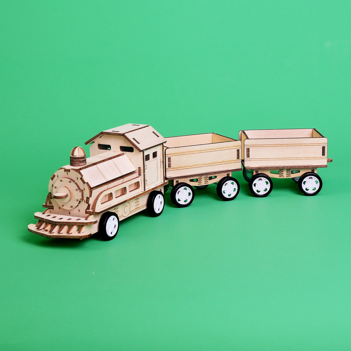 Kitsville ST054: Assembled train and two cars