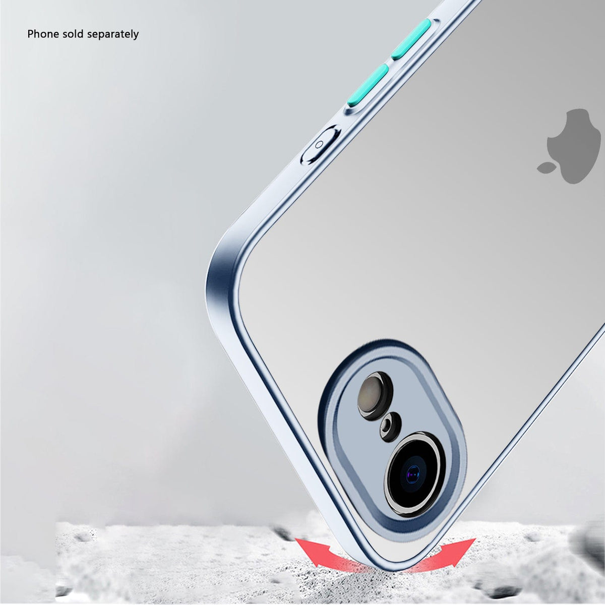SaharaCase Venture Clear Case for iPhone 17e & iPhone 16e — case demonstration with phone