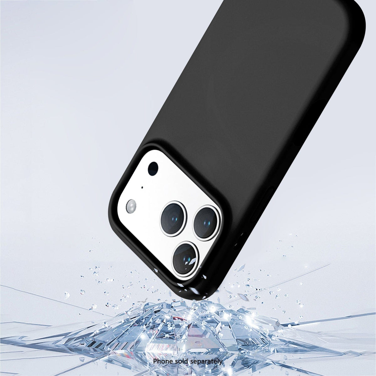 SaharaCase Venture MagSafe-Compatible Silicone Case for iPhone 17 Pro — corner detail illustration