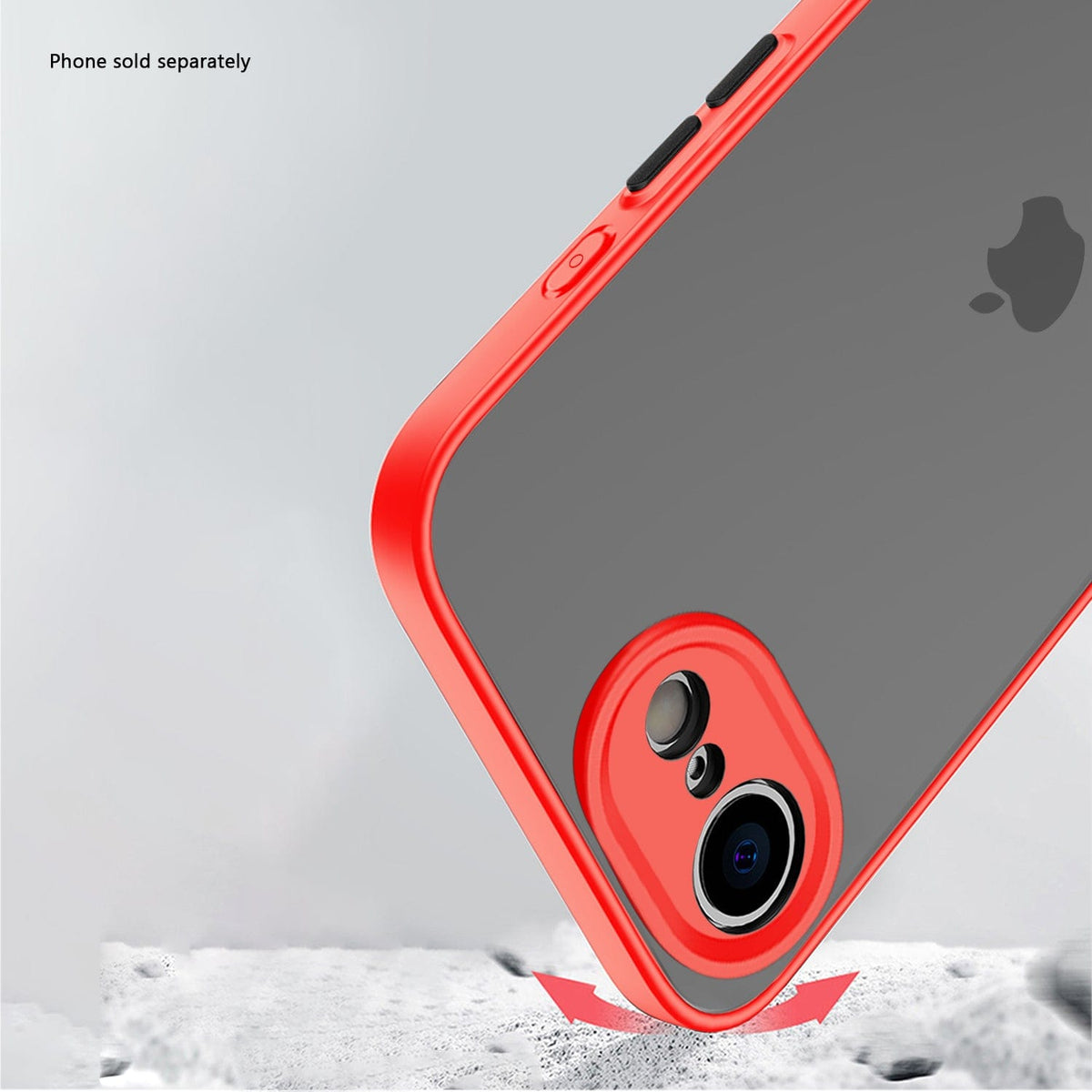 SaharaCase Venture Clear Case for iPhone 17e & iPhone 16e — case demonstration with phone