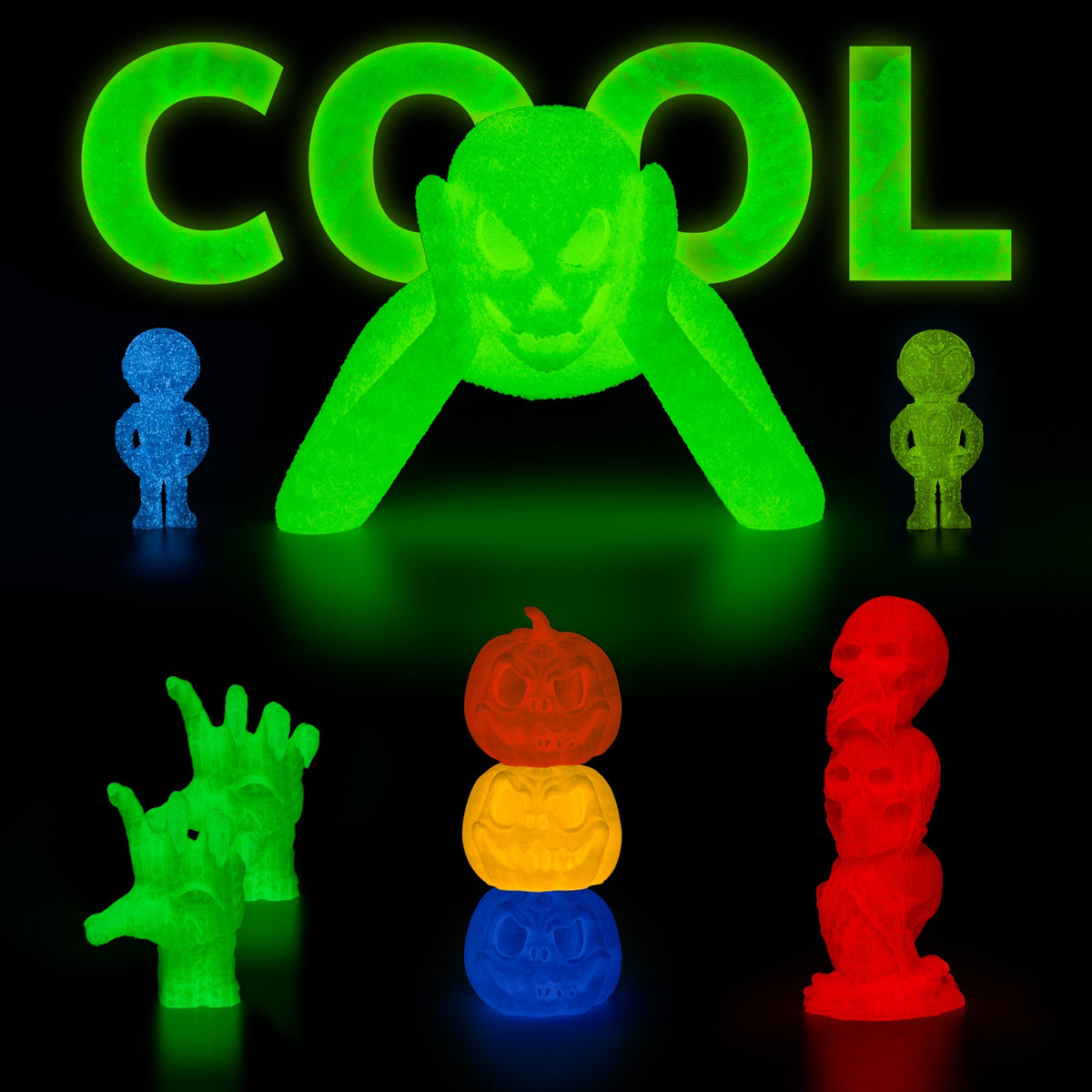 Amolen PLA Glow-in-the-Dark 1.75mm, 1KG/2.2LB