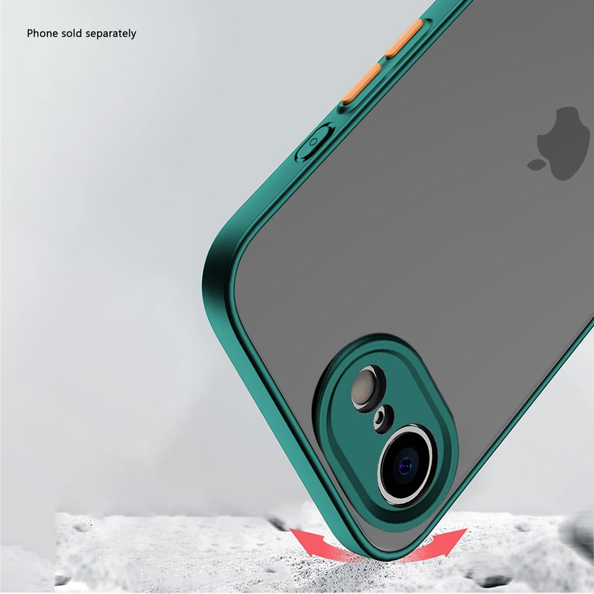 SaharaCase Venture Clear Case for iPhone 17e & iPhone 16e — case demonstration with phone