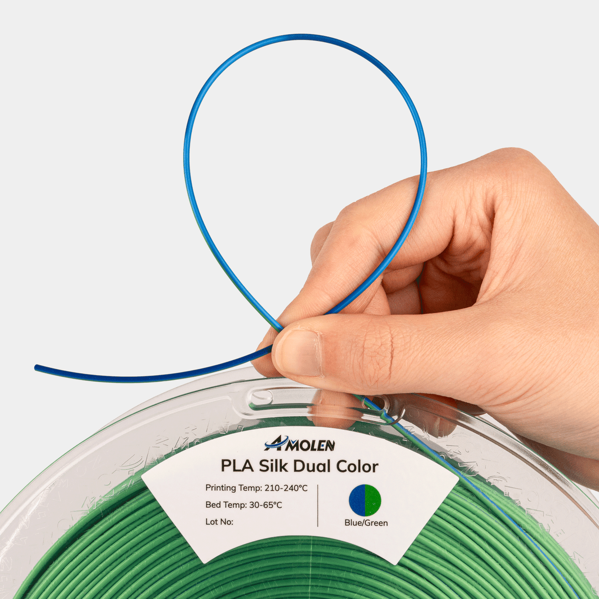 Amolen PLA Silk Dual Color Filament 1.75mm, 1KG/2.2LB