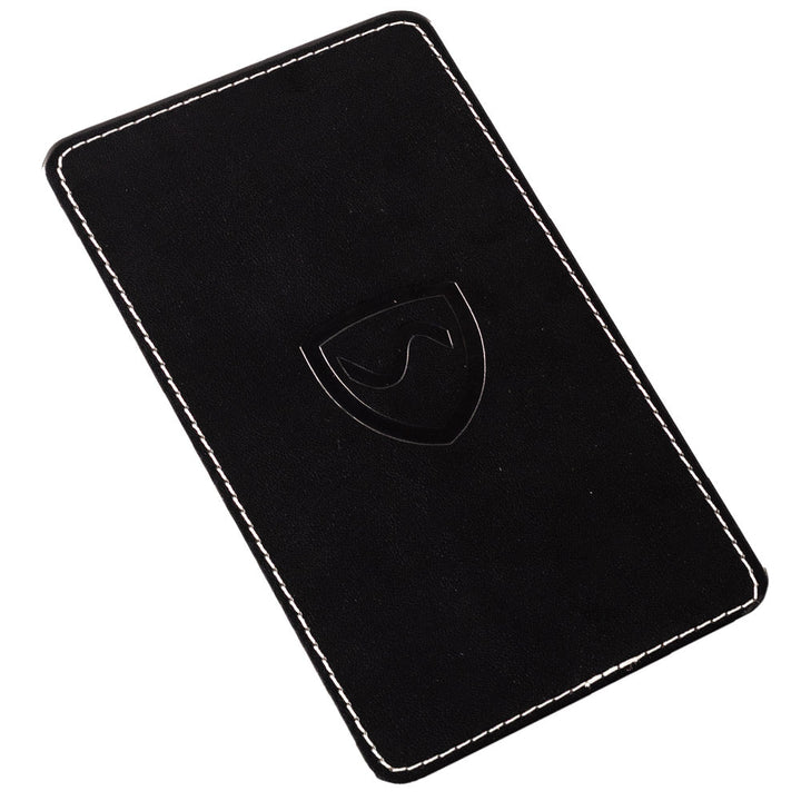 Black SYB Phone Shield with white stitching