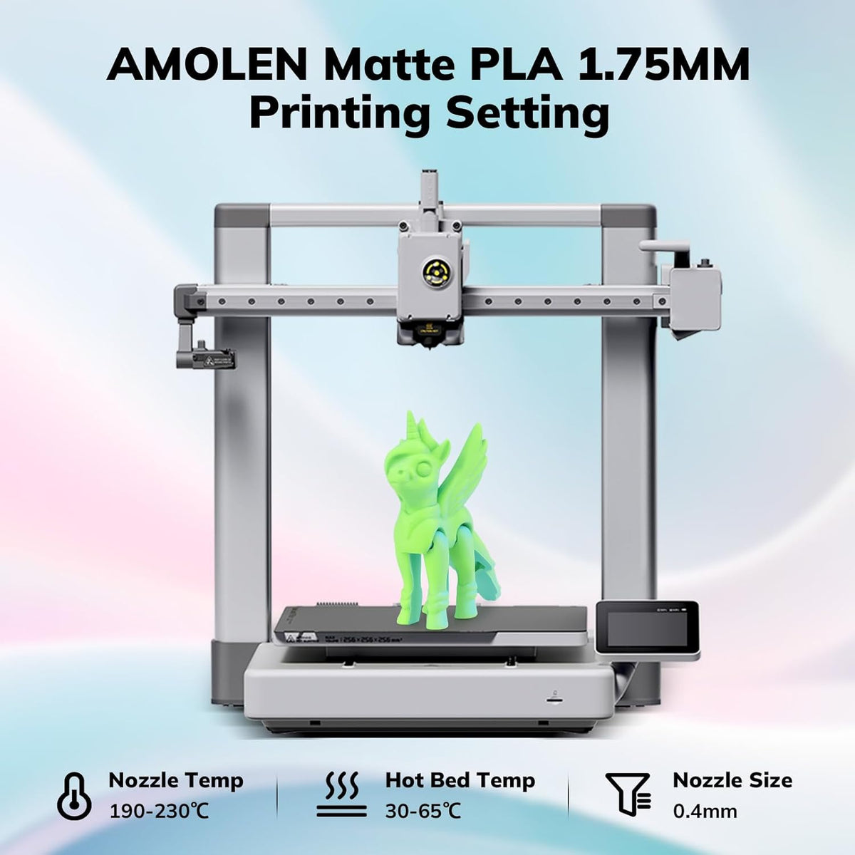 Amolen PLA Matte Dual Filament 1.75mm, 1KG/2.2LB