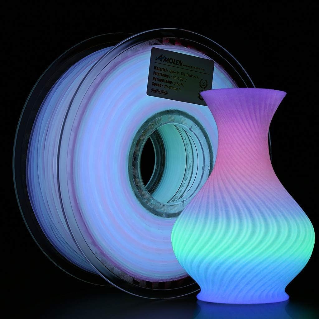 Amolen PLA Glow-in-the-Dark 1.75mm, 1KG/2.2LB