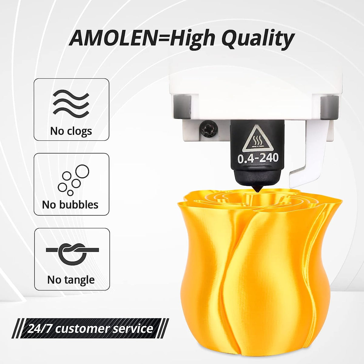Amolen PLA Silk Basic Variety Pack (4x200g) - 1.75MM