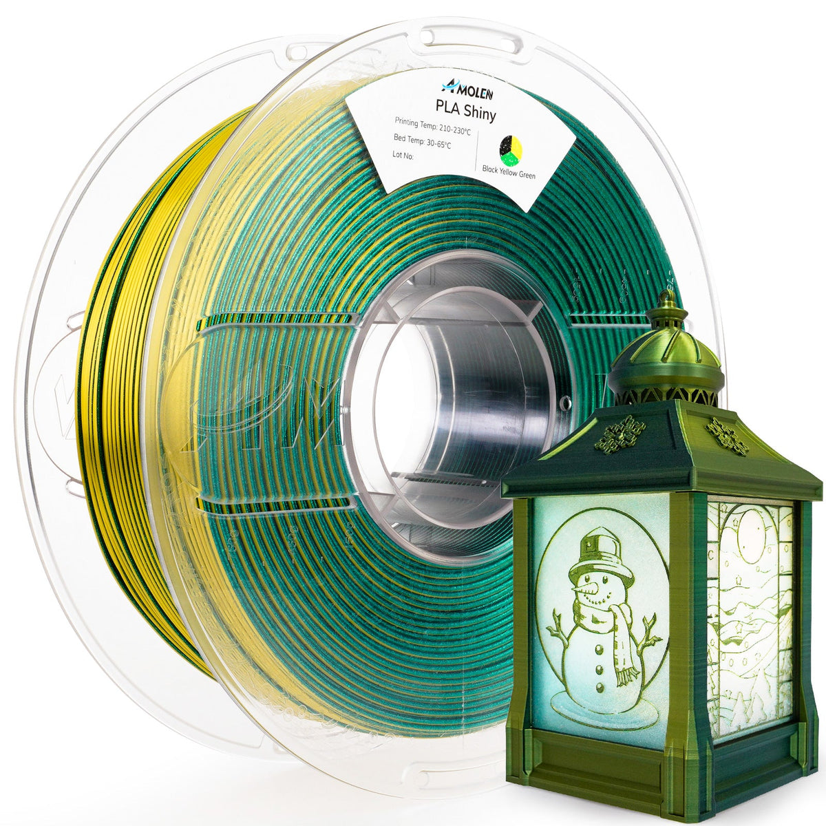 Amolen PLA Shiny Glitter 1.75mm, 1KG/2.2LB