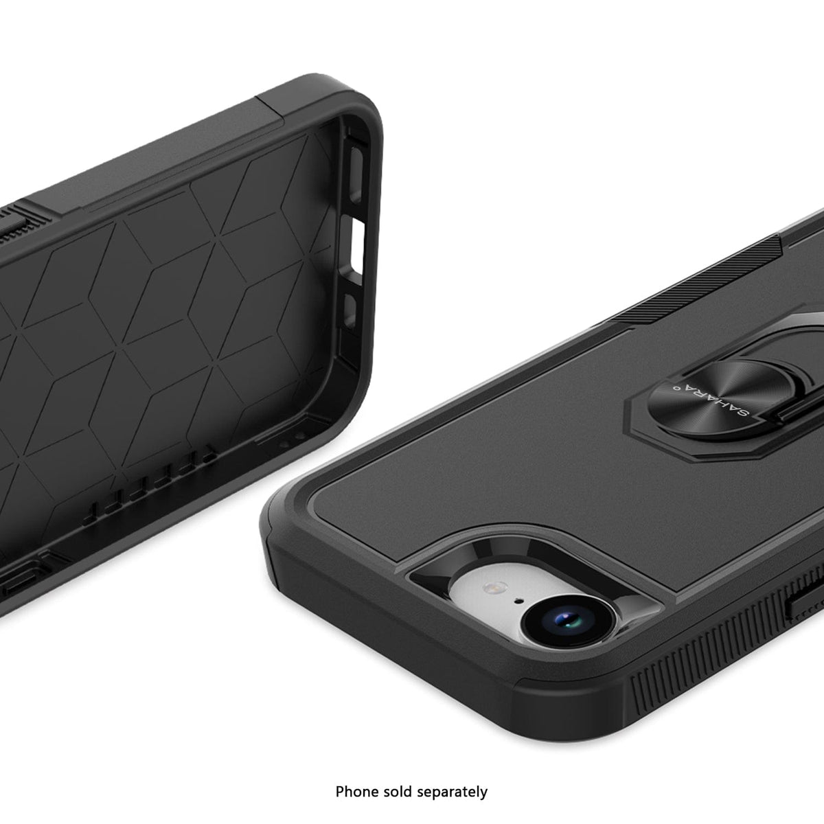 SaharaCase Raider Heavy-Duty Kickstand Case for iPhone 17e & iPhone 16e — case fit and edge details