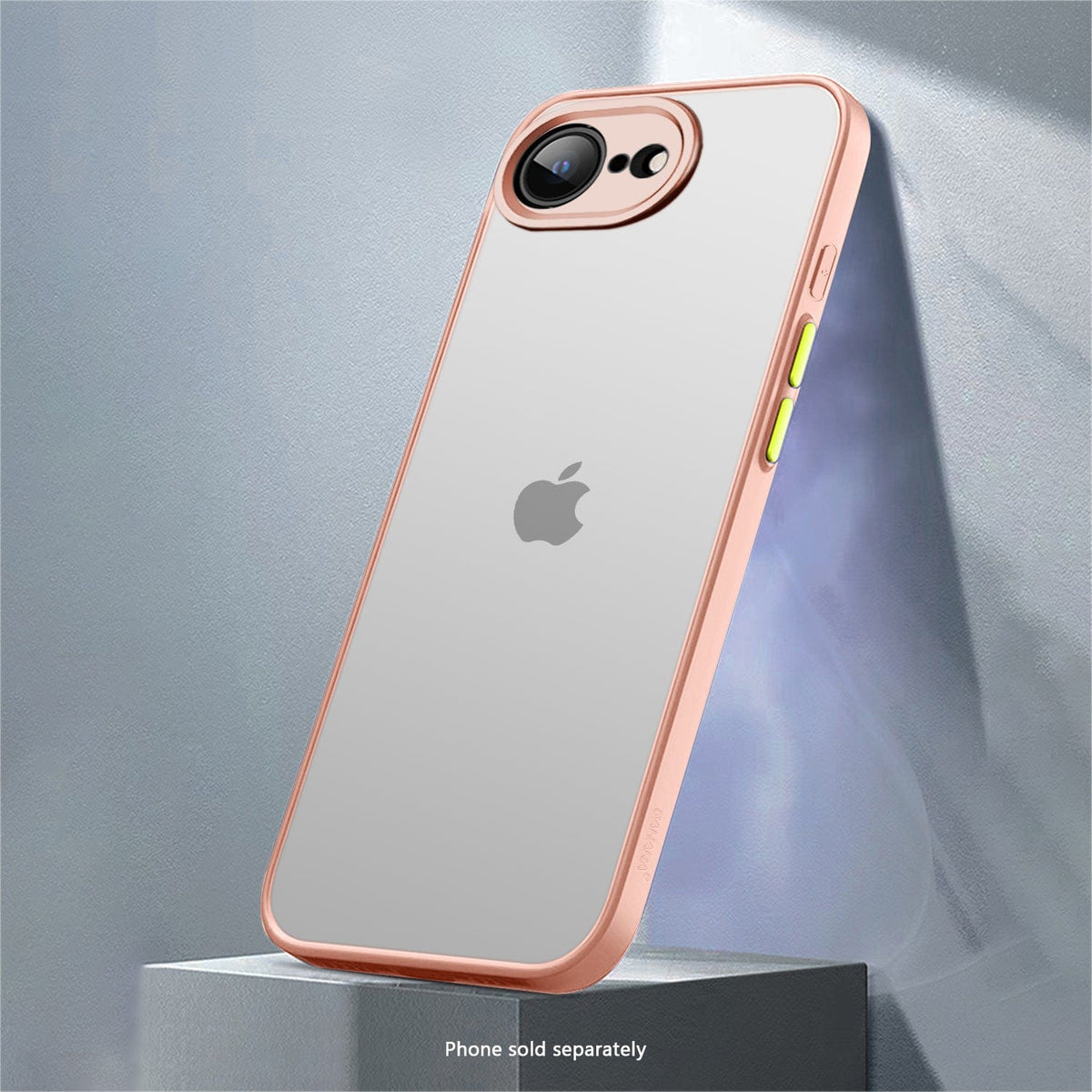 SaharaCase Venture Clear Case for iPhone 17e & iPhone 16e — case demonstration with phone