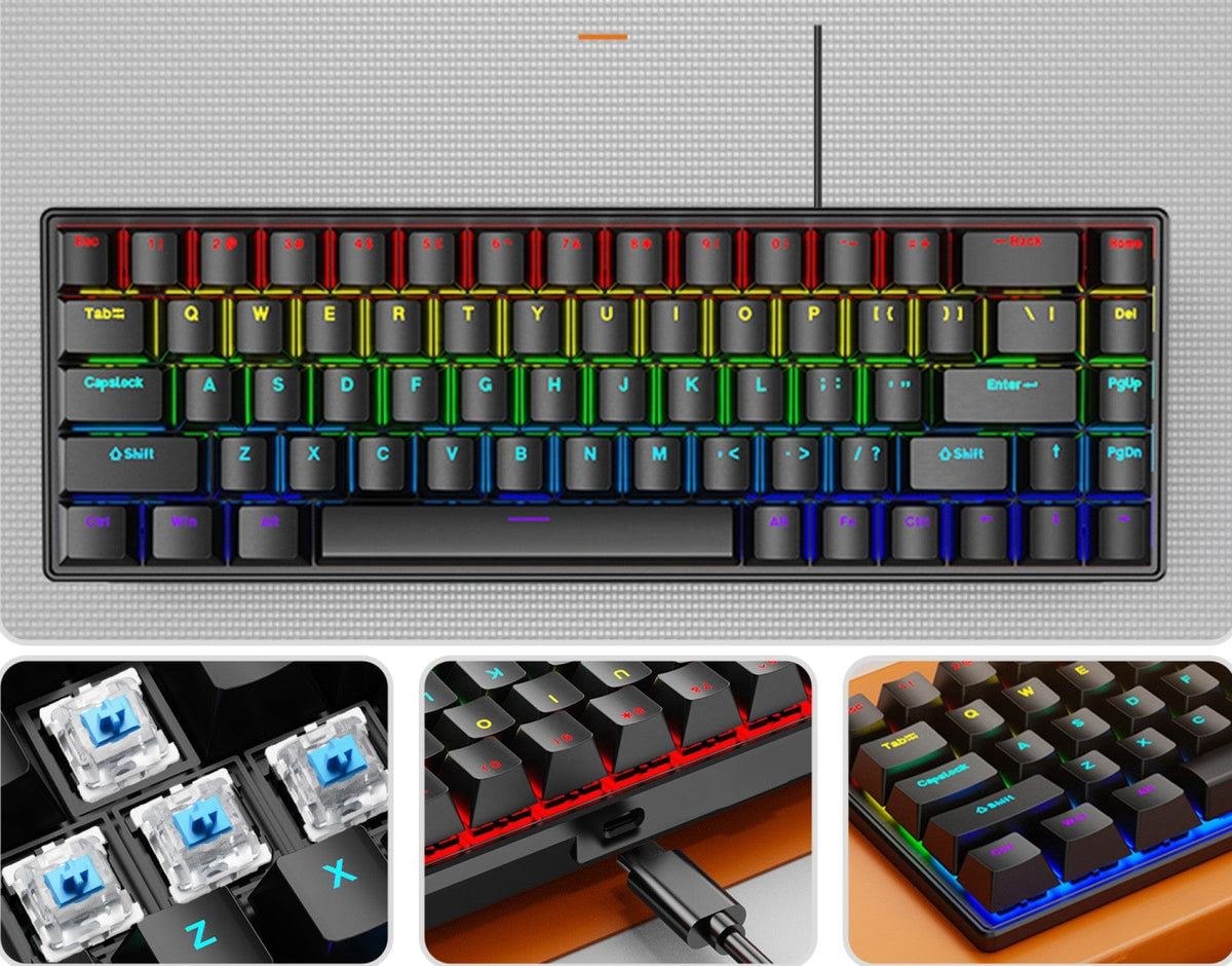 KB35 keycap, switch and keyboard frame detail collage
