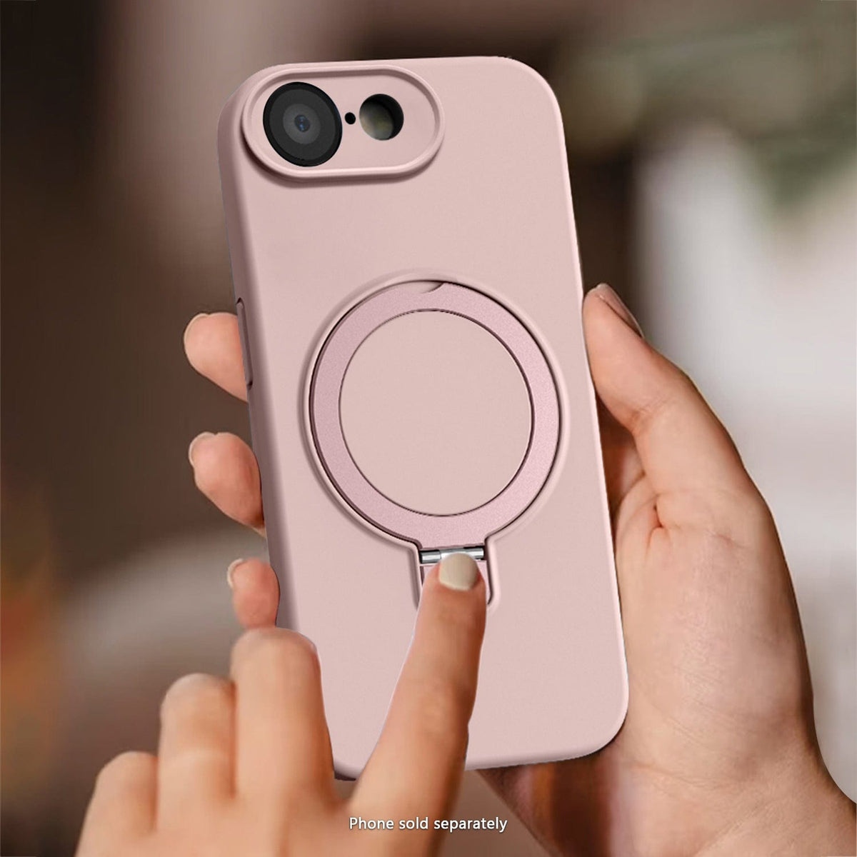 SaharaCase Venture Silicone Case for iPhone 17e & iPhone 16e — case demonstration with phone
