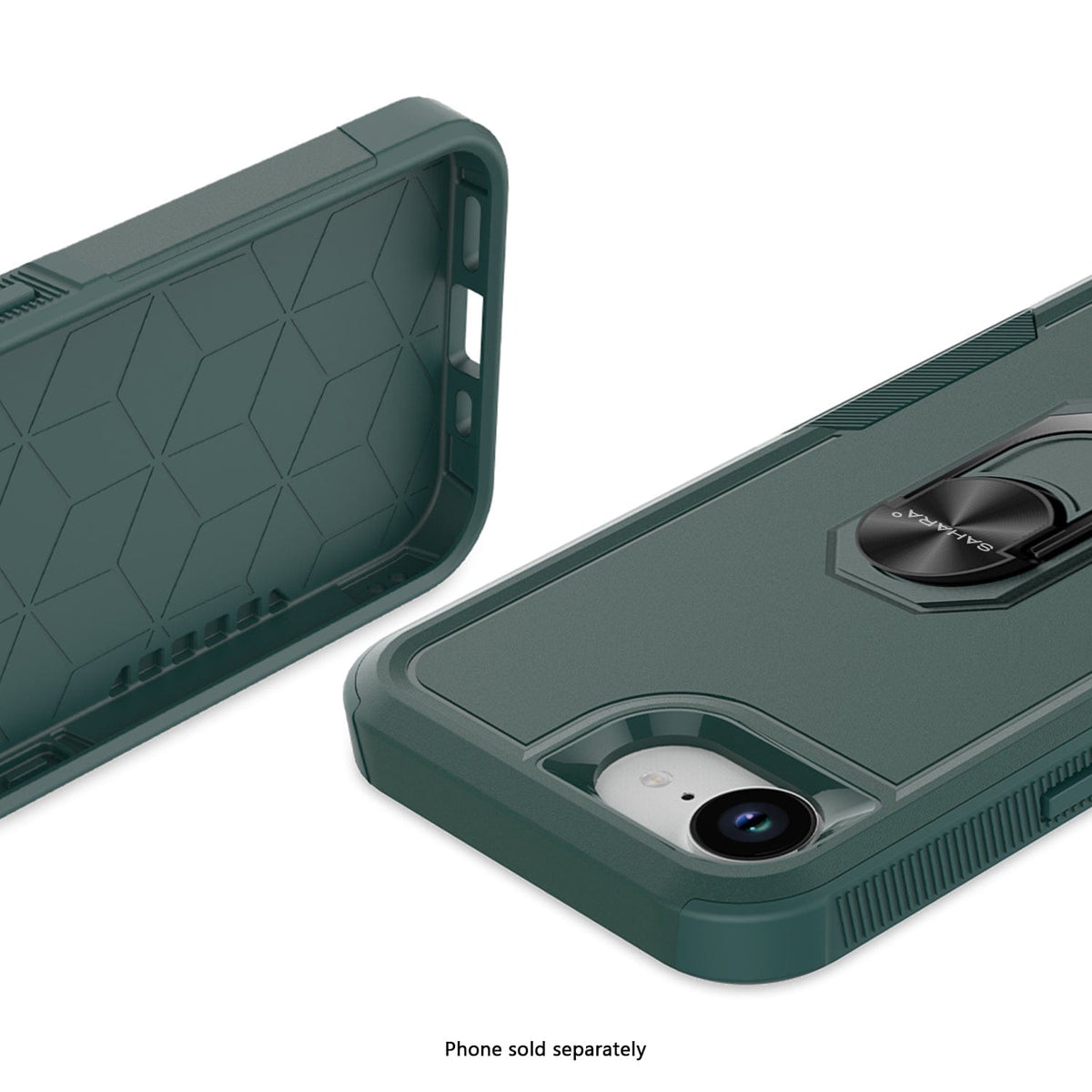 SaharaCase Raider Heavy-Duty Kickstand Case for iPhone 17e & iPhone 16e — case fit and edge details