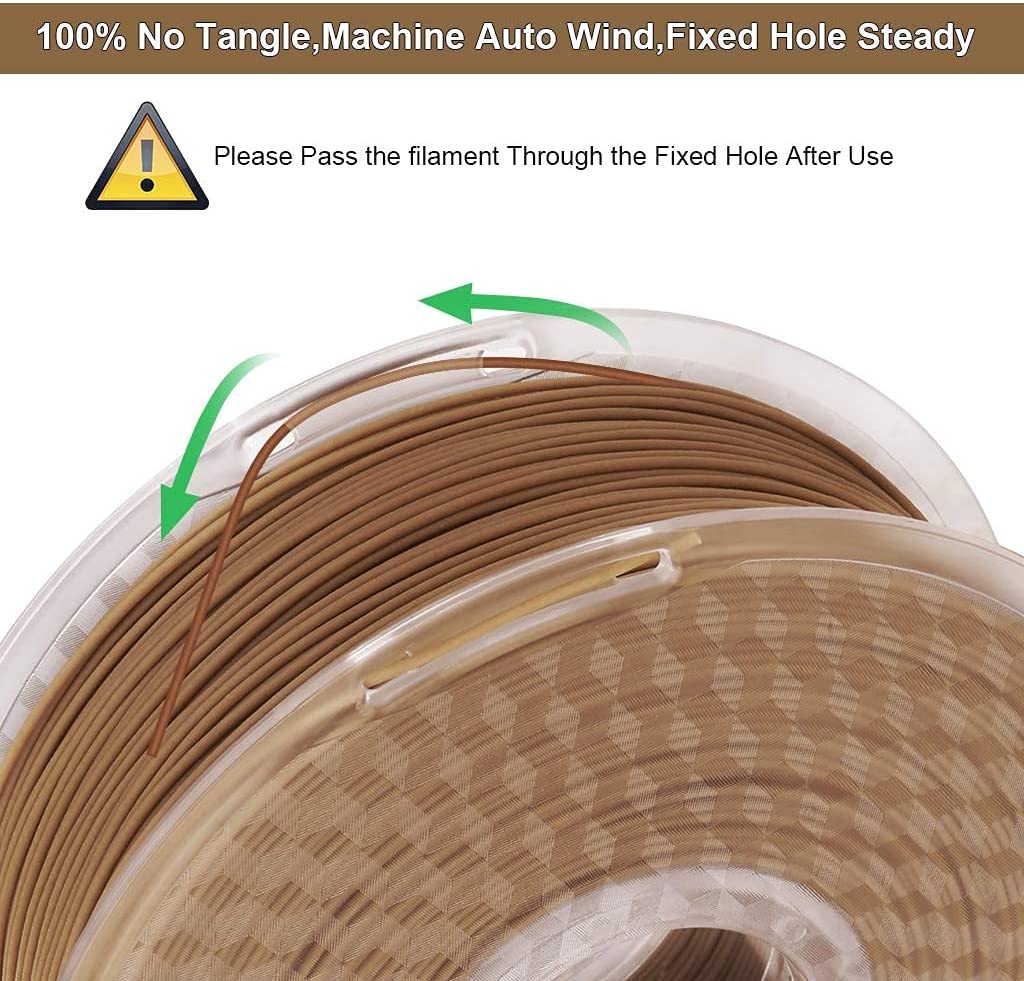 Amolen PLA Wood 1.75mm, 1KG/2.2LB