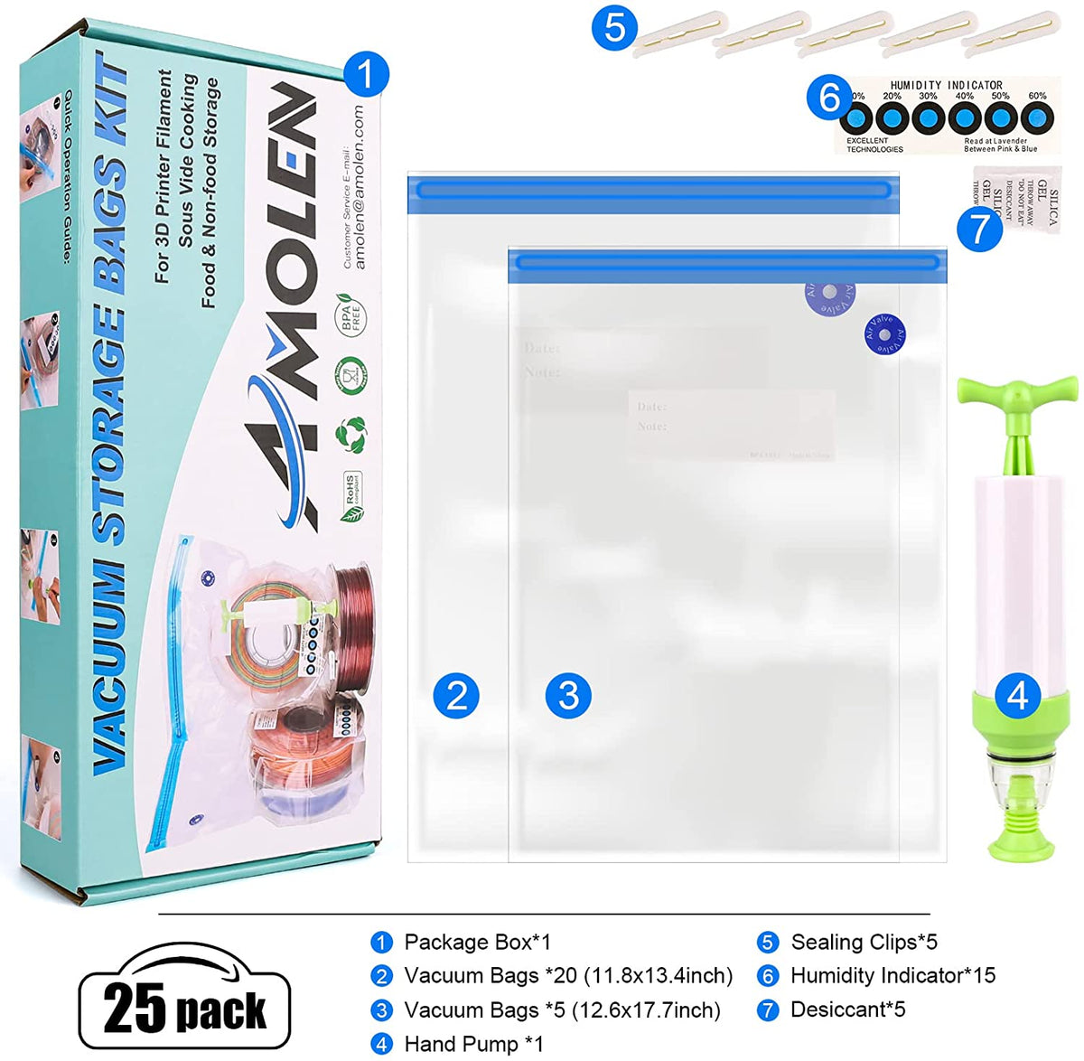 Amolen Vacuum Filament Storage Kit