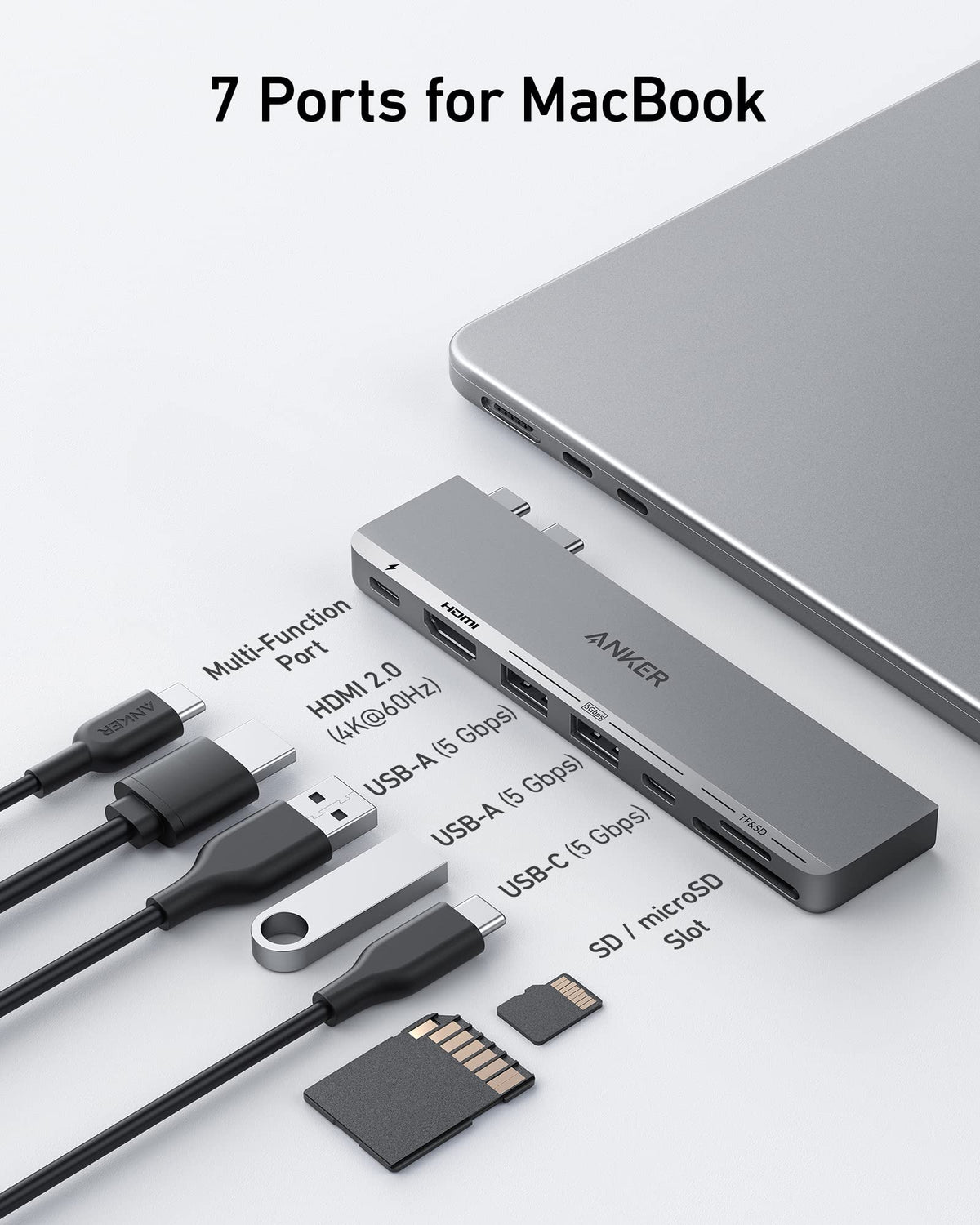 Anker 547 7-in-2 USB-C Hub for MacBook