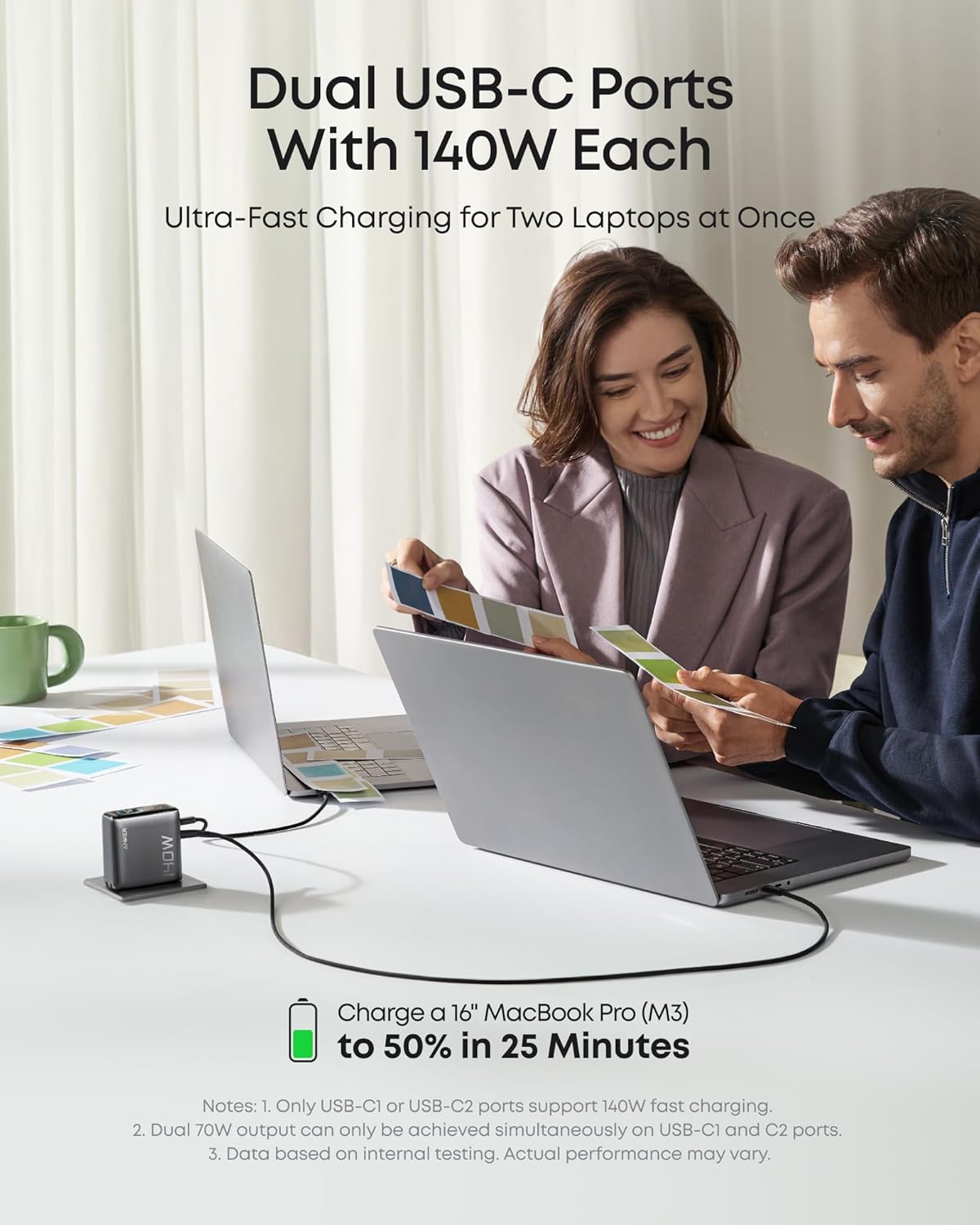 Anker 140W 4-Port USB-C Charger with Cable