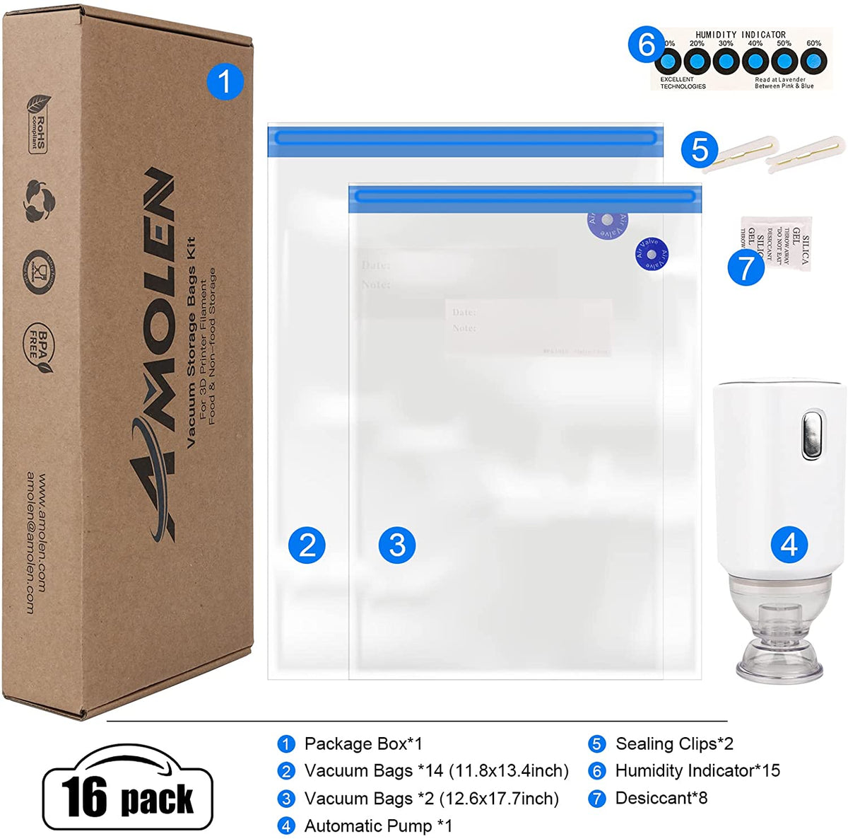Amolen Vacuum Filament Storage Kit