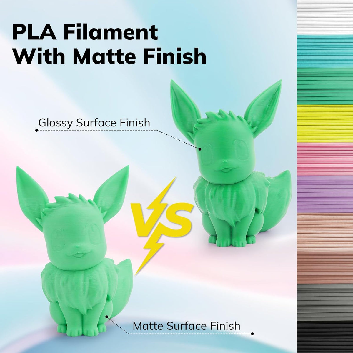Amolen PLA Matte Basic 1.75mm, 1KG/2.2LB