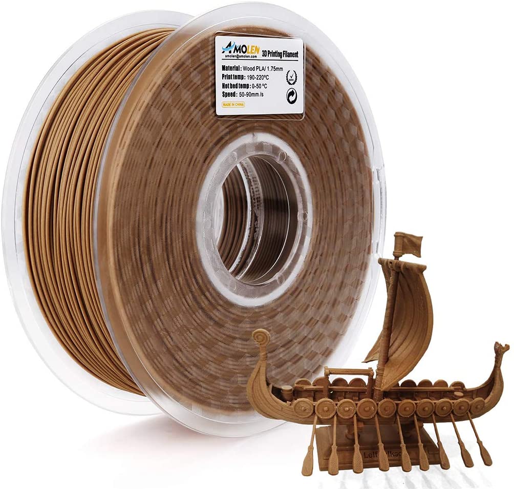 Amolen PLA Wood 1.75mm, 1KG/2.2LB