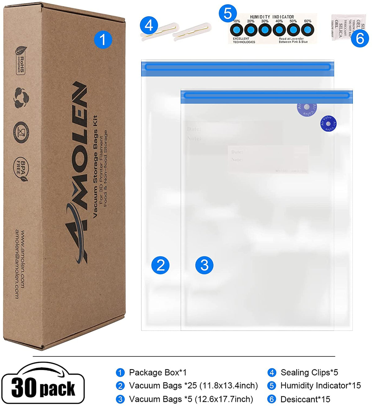 Amolen Vacuum Filament Storage Kit