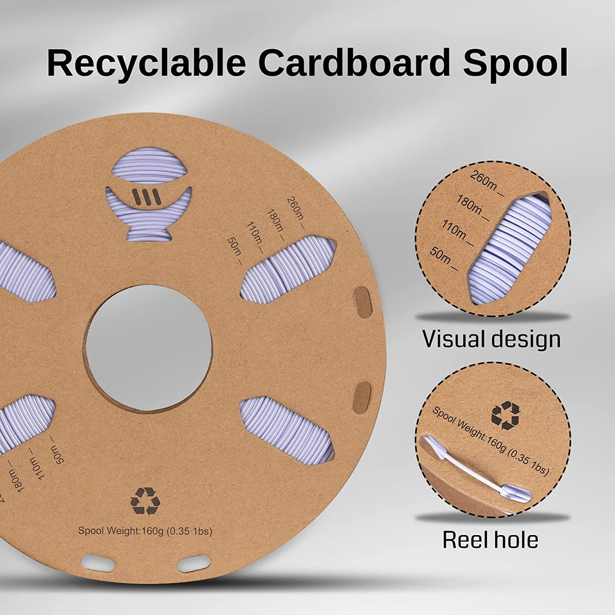 SainSmart Cardboard spool construction and filament-end holes