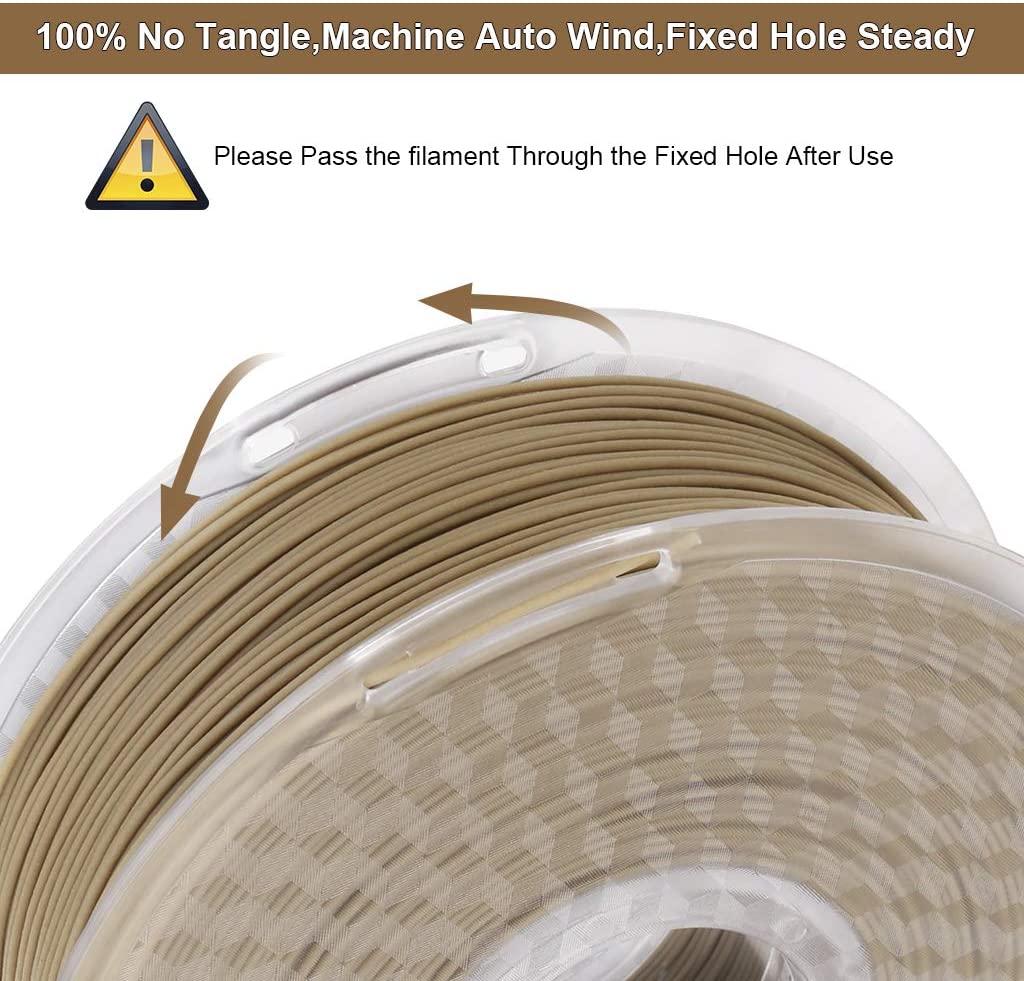 Amolen PLA Wood 1.75mm, 1KG/2.2LB