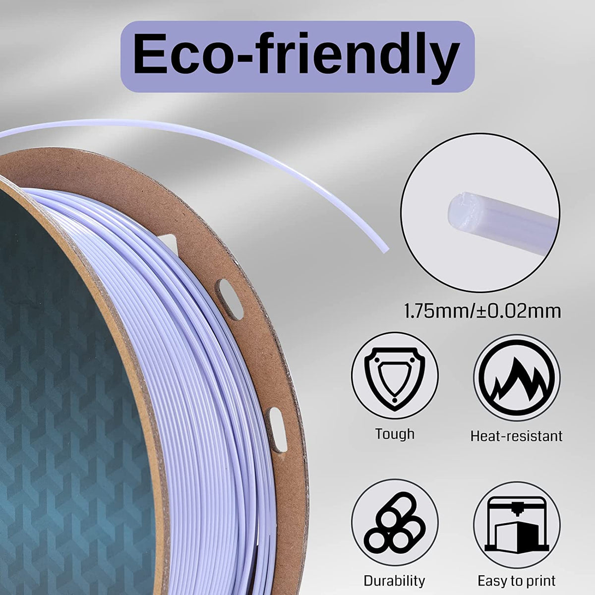 SainSmart Violet filament spool and diameter detail