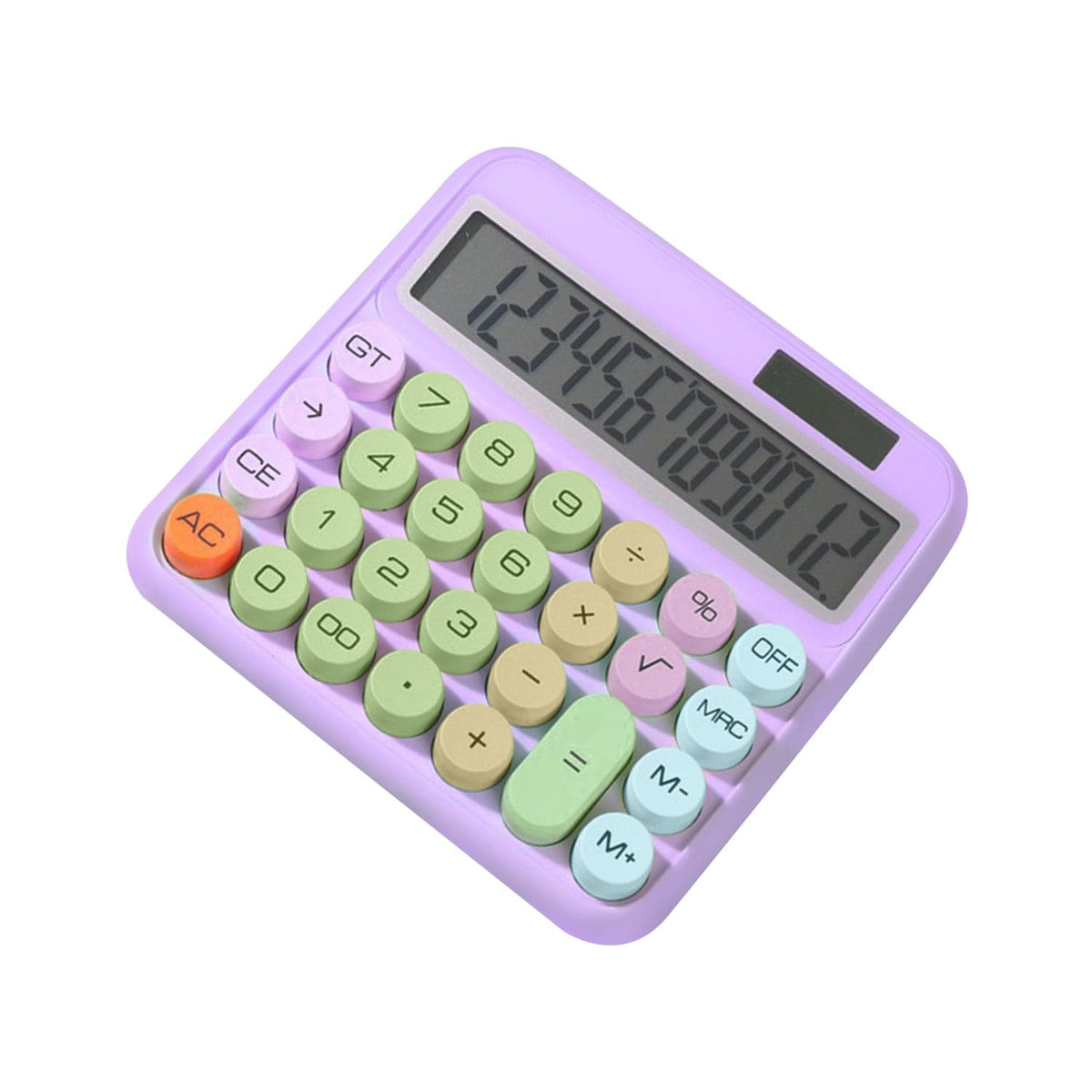 SaharaCase Purple KB51 desktop calculator with 12-digit display