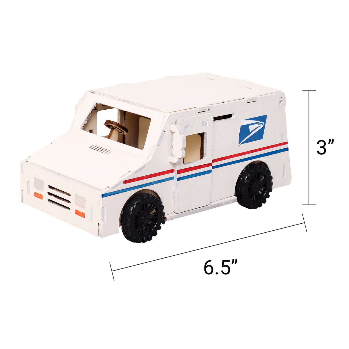 Kitsville Motorized Delivery Truck Building Kit — dimension diagram