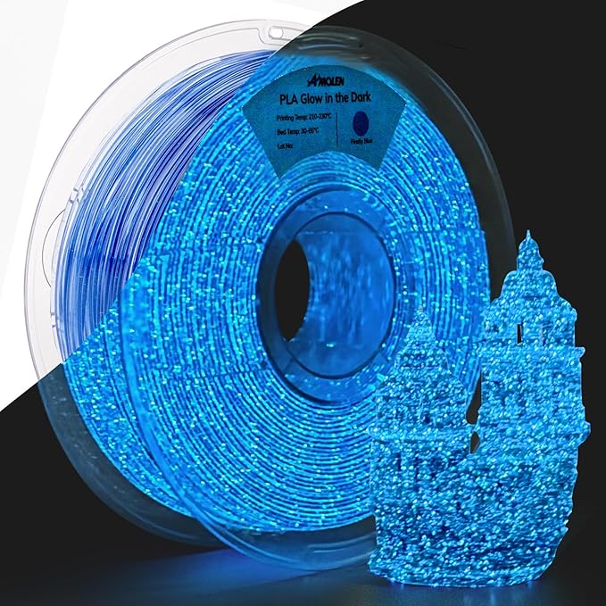 Amolen PLA Glow-in-the-Dark 1.75mm, 1KG/2.2LB