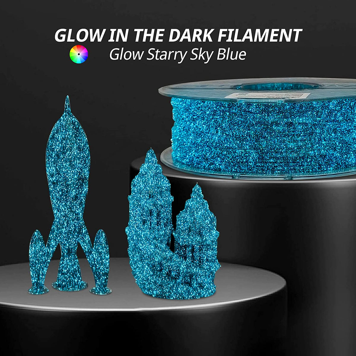Amolen PLA Glow in the Dark Variety Pack (4x200g)