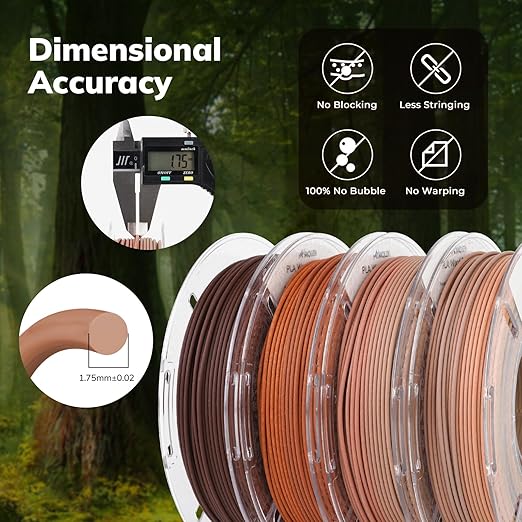 Amolen PLA Wood Variety Pack (4x200g)