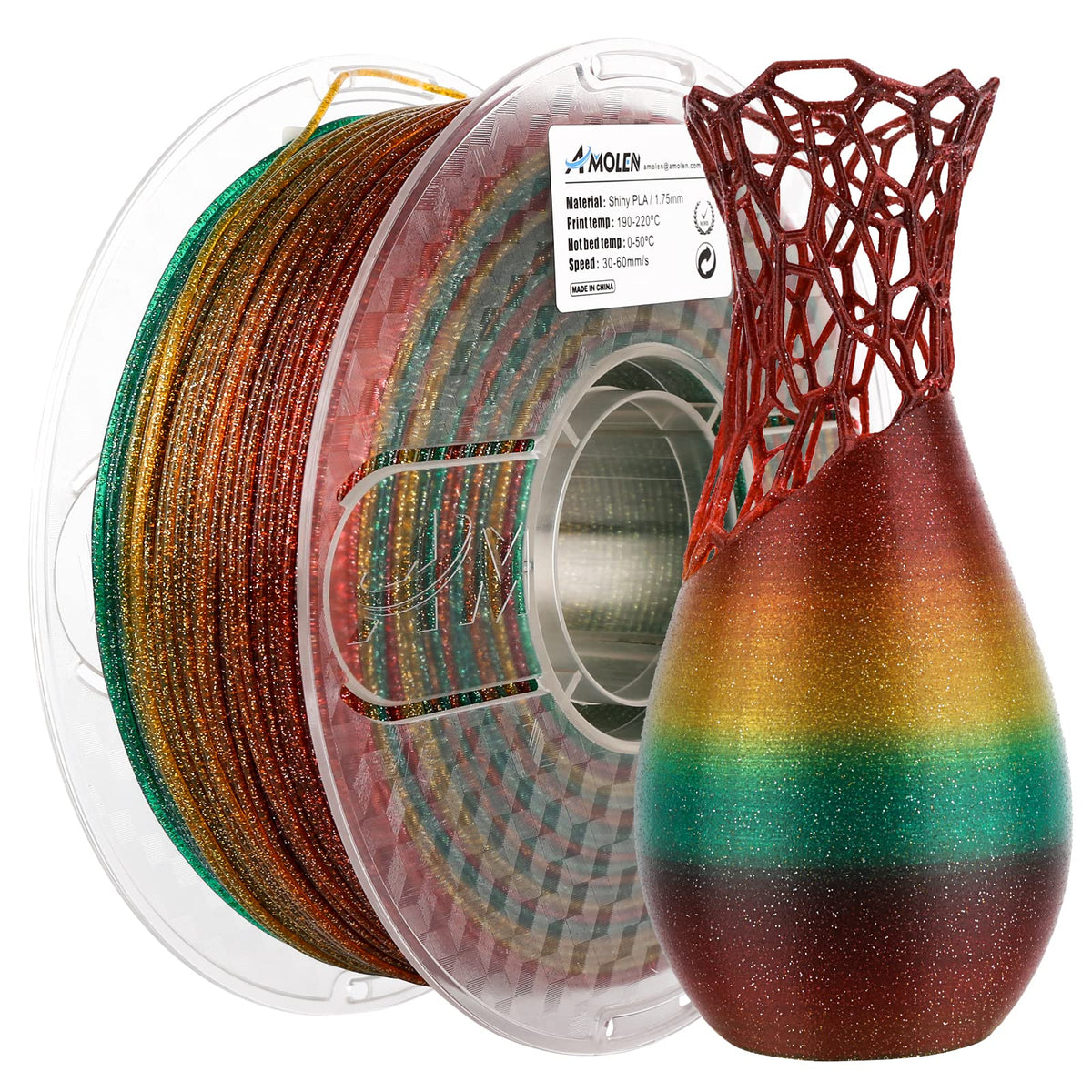 Amolen PLA Galaxy / Sparkle & Shiny 1.75mm, 1KG/2.2LB