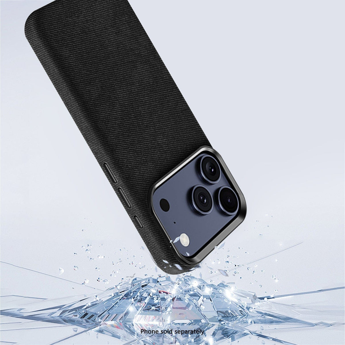 SaharaCase Indy Suede Leather Case for iPhone 17 Pro Max — black impact illustration