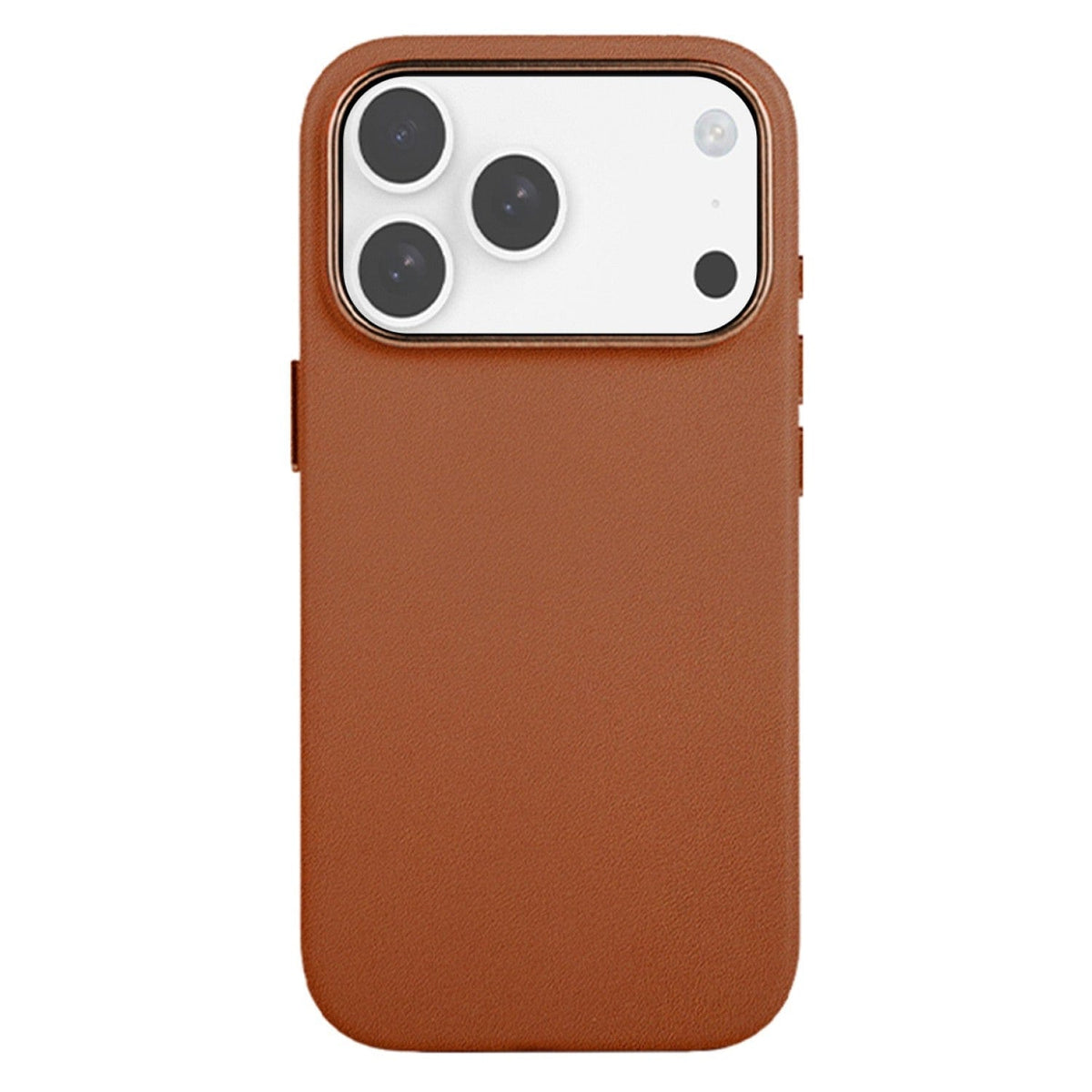 SaharaCase Indy Vegan Leather Case for iPhone 17 Pro — brown rear view