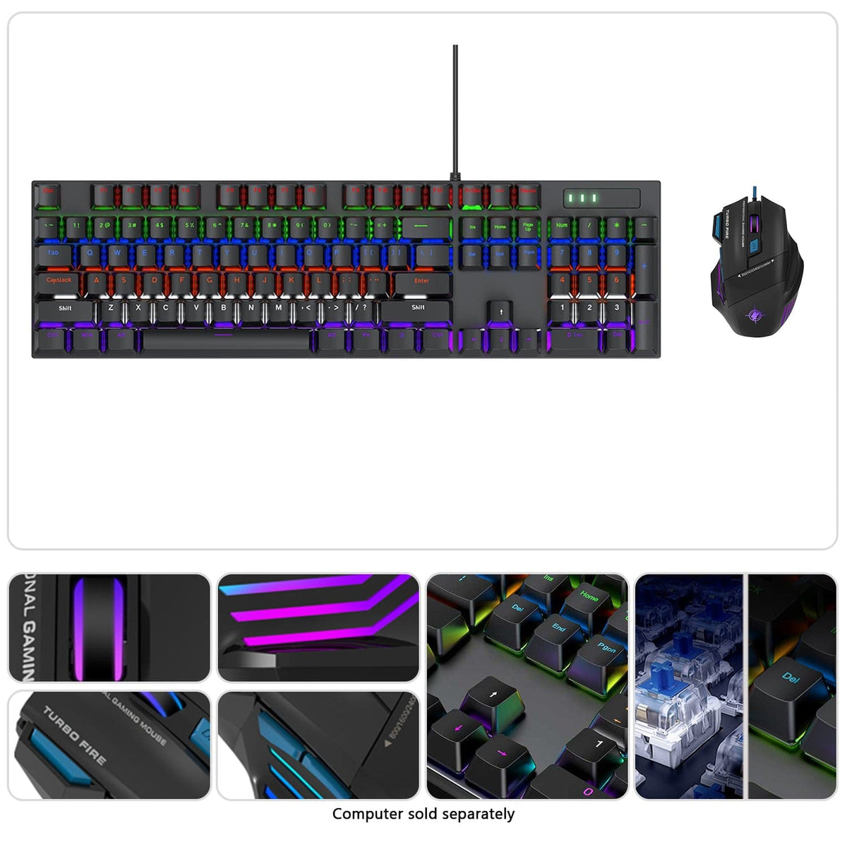 KB36 keyboard and mouse detail collage