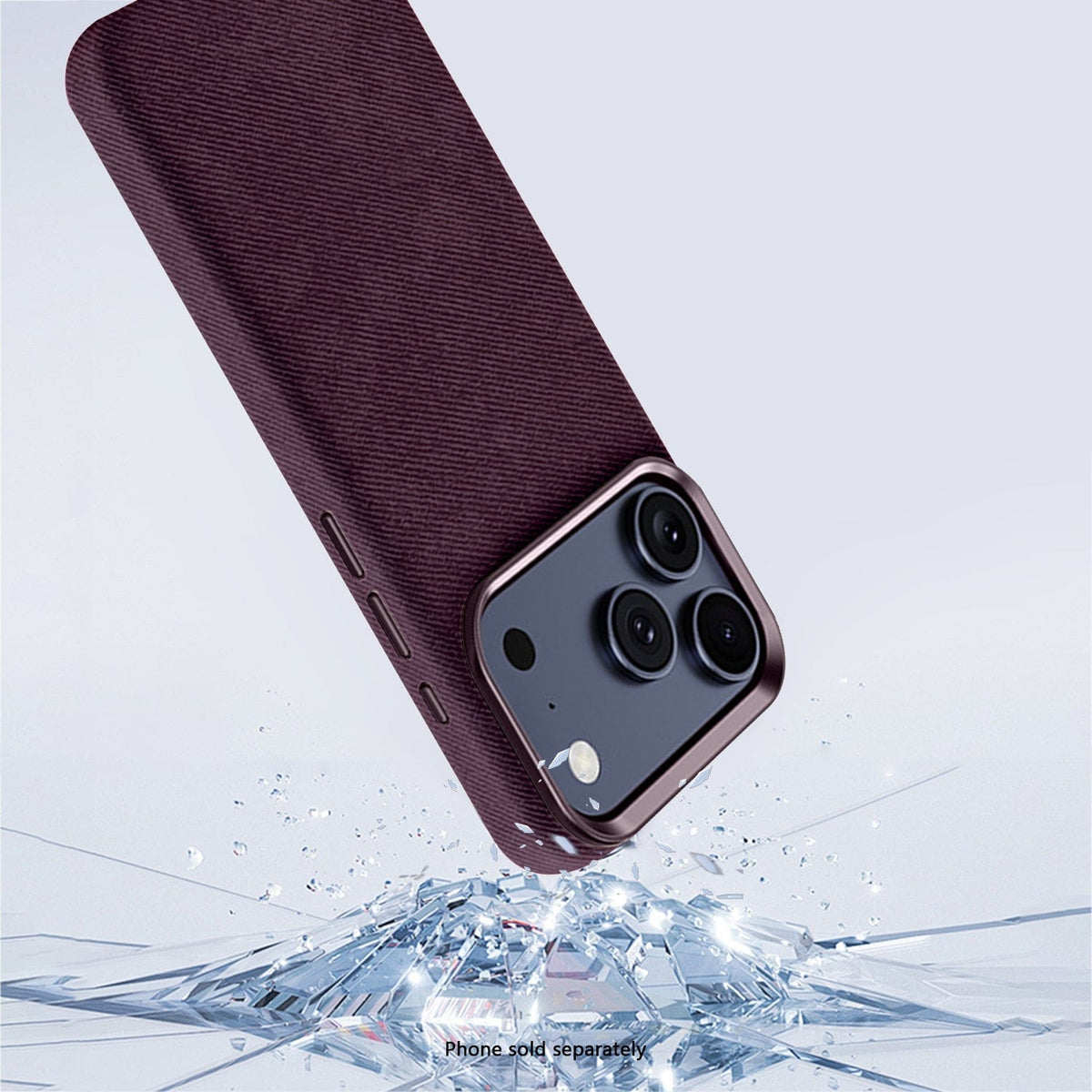SaharaCase Indy Suede Leather Case for iPhone 17 Pro Max — purple impact illustration
