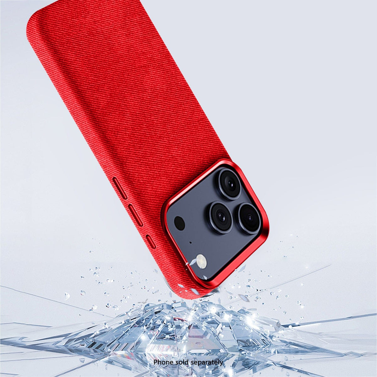 SaharaCase Indy Suede Leather Case for iPhone 17 Pro Max — red impact illustration