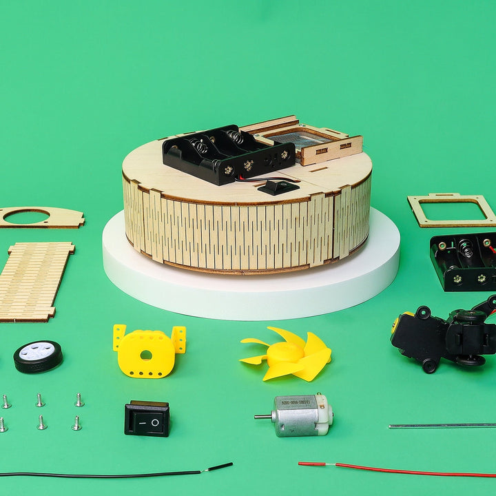 Kitsville Mini Robot Vacuum STEM Kit — robot vacuum model and parts