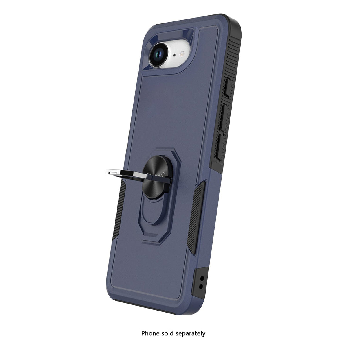 SaharaCase Raider Heavy-Duty Kickstand Case for iPhone 17e & iPhone 16e — case demonstration with phone