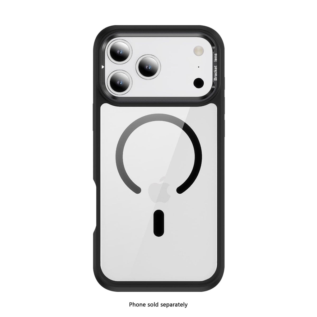 SaharaCase Raider Clear Back Case for iPhone 17 Pro — black rear view