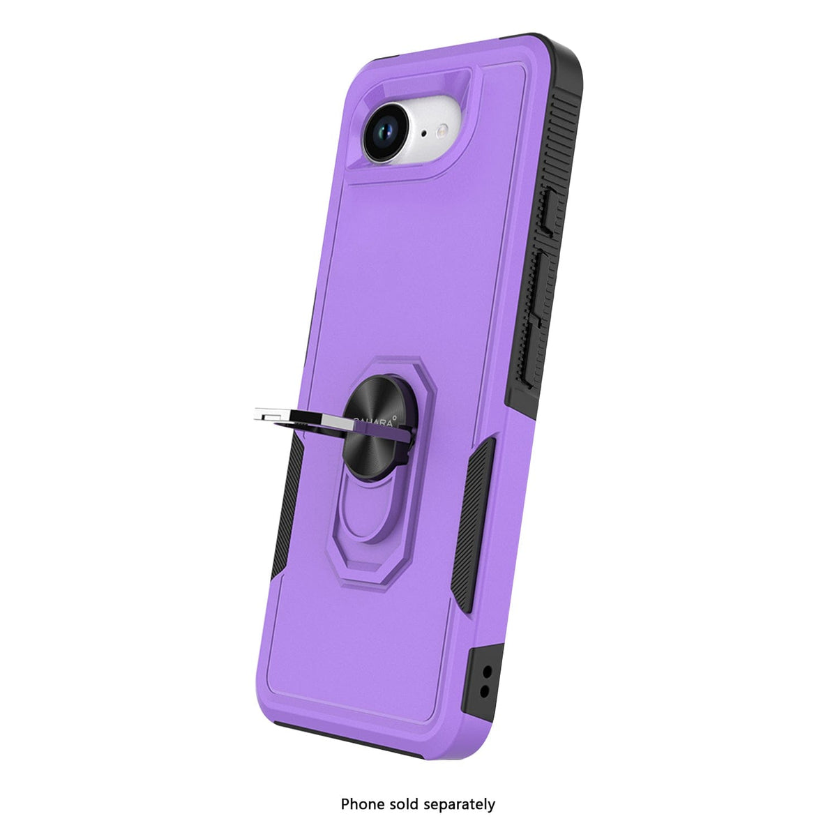 SaharaCase Raider Heavy-Duty Kickstand Case for iPhone 17e & iPhone 16e — case demonstration with phone