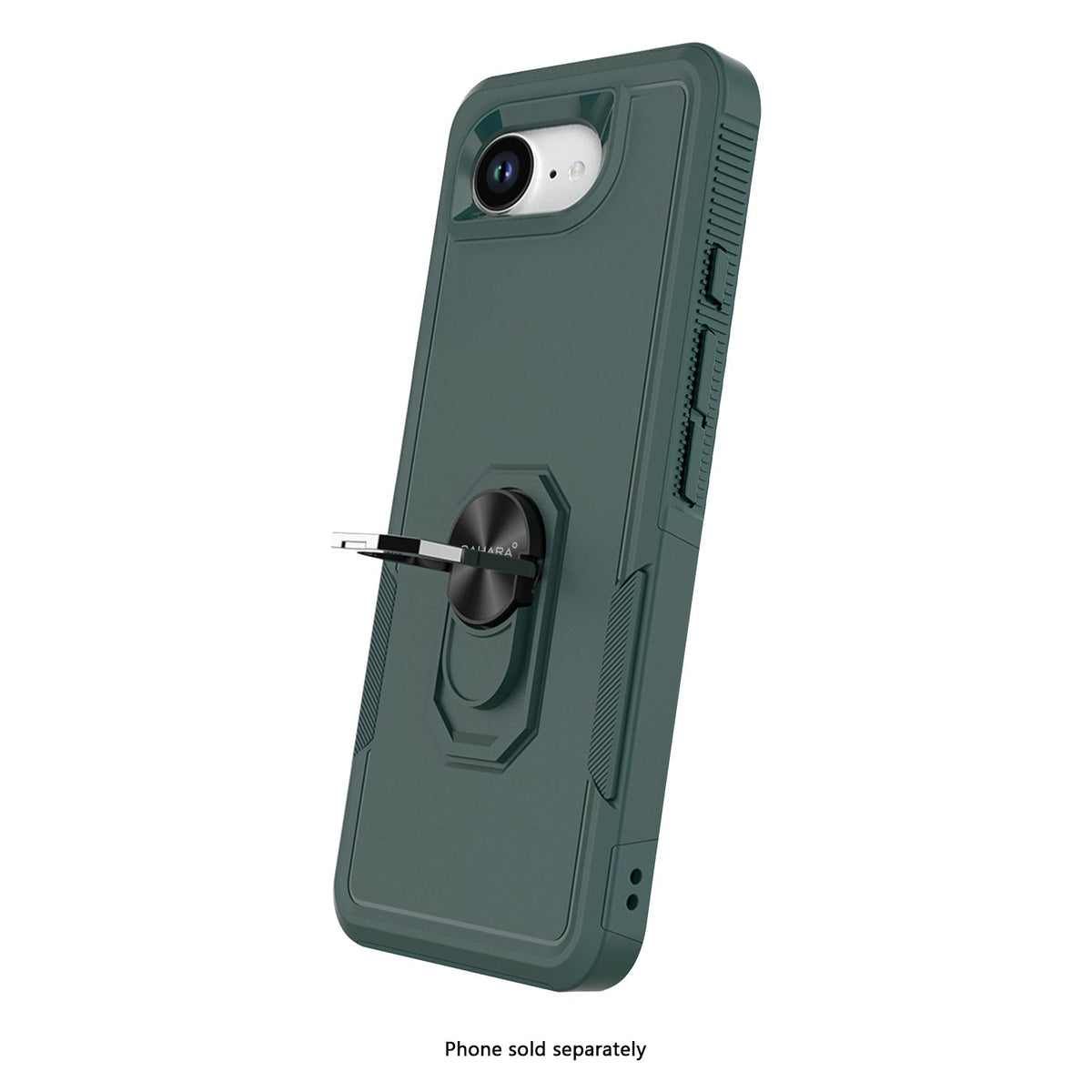 SaharaCase Raider Heavy-Duty Kickstand Case for iPhone 17e & iPhone 16e — case demonstration with phone
