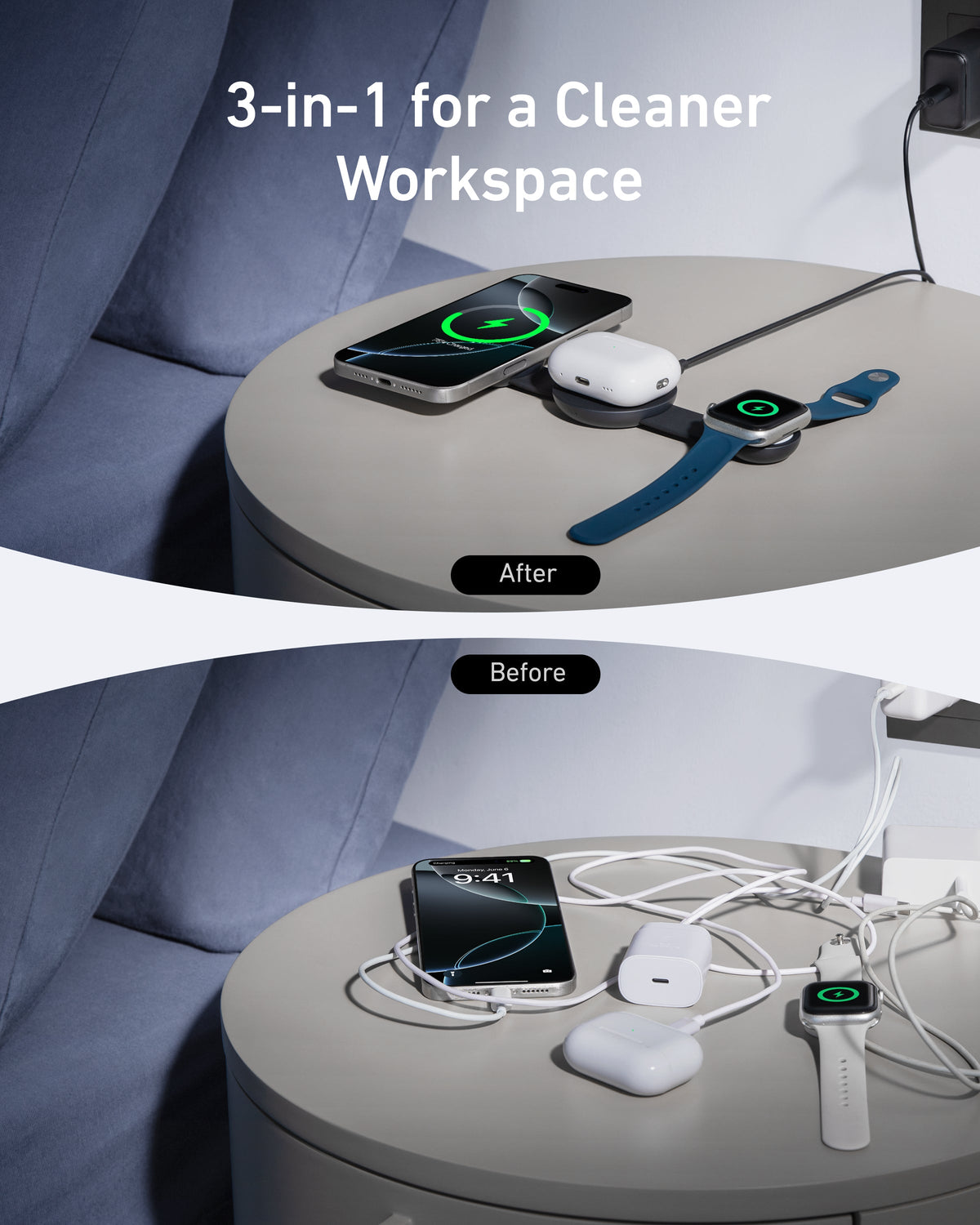 Anker MagGo 3-in-1 Foldable Qi2 Wireless Charging Pad